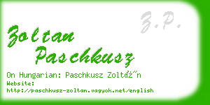 zoltan paschkusz business card